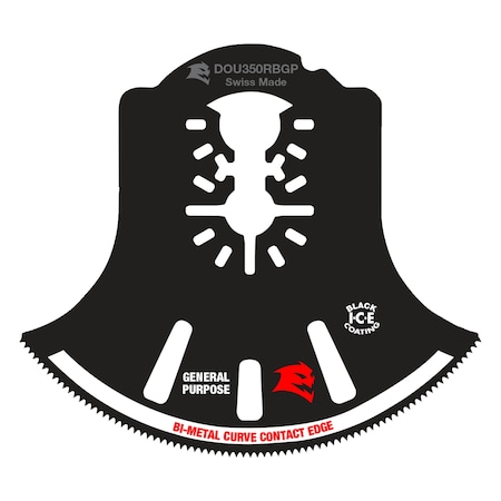 Diablo 3-1/2" Universal Fit Bi-Metal Oscillating Blade General Purpose Cuts DOU350RBGP